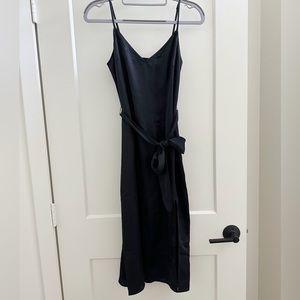 Abercrombie & Fitch Satin Slip Dress with Belt